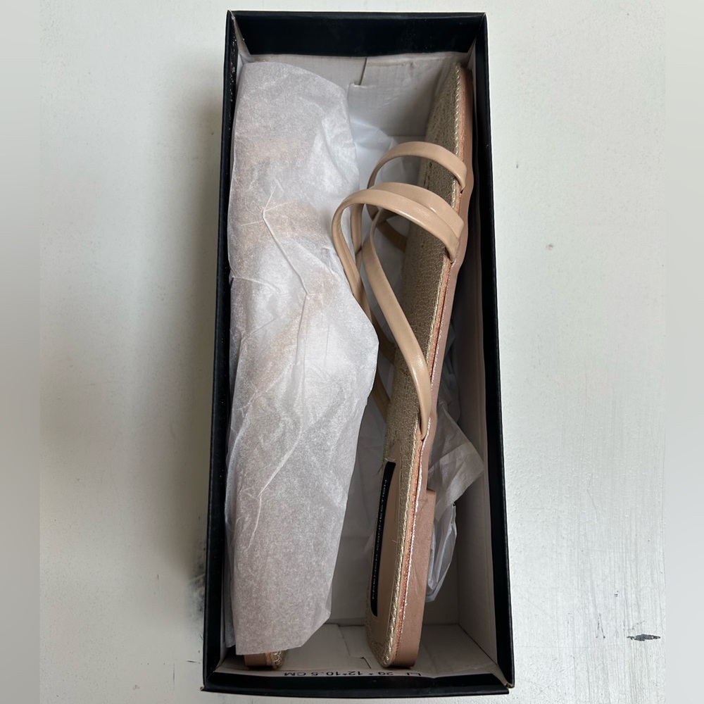 French Connection North West Rope Flat Sandals Size 11 Tan - Picture 7 of 8